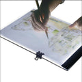 Ultra-thin A4 Size Portable USB LED Artcraft Tracing Light Box Copy Board for Artists Drawing Sketching Animation and X-ray Viewing, No Brightness Control No Charger No Brightness Control No Charger