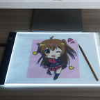 Ultra-thin A4 Size Portable USB LED Artcraft Tracing Light Box Copy Board Brightness Control for Artists Drawing Sketching Animation and X-ray Viewing, Brightness Control No Charger