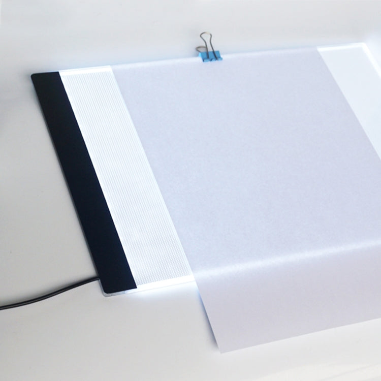 Ultra-thin A4 Size Portable USB LED Artcraft Tracing Light Box Copy Board Brightness Control for Artists Drawing Sketching Animation and X-ray Viewing, Brightness Control No Charger