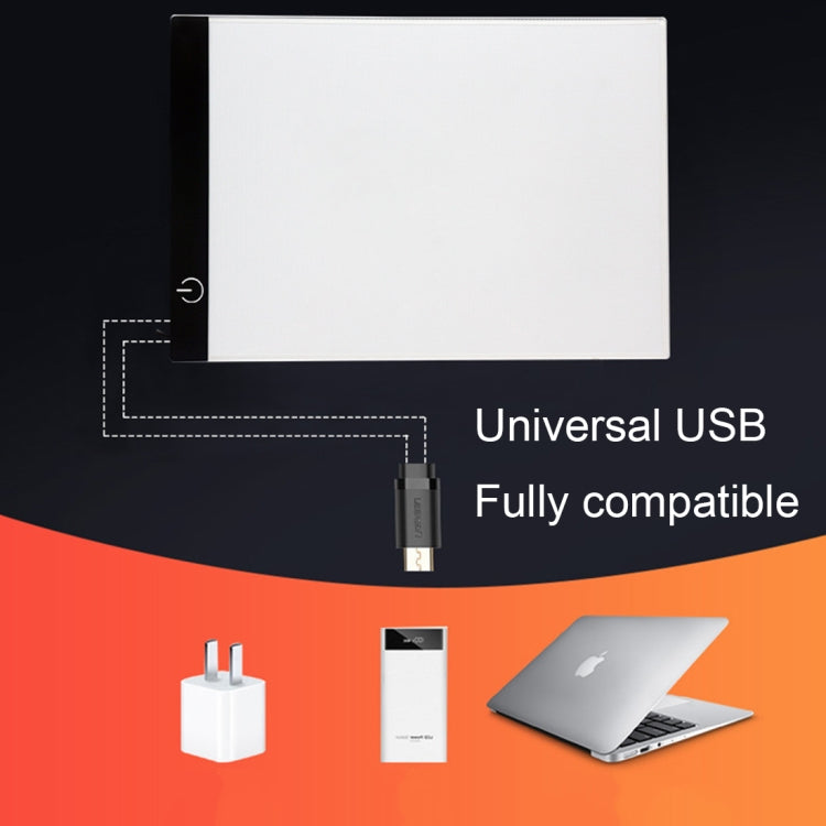 Ultra-thin A4 Size Portable USB LED Artcraft Tracing Light Box Copy Board Brightness Control for Artists Drawing Sketching Animation and X-ray Viewing, Brightness Control – TPU, Ultra-thin