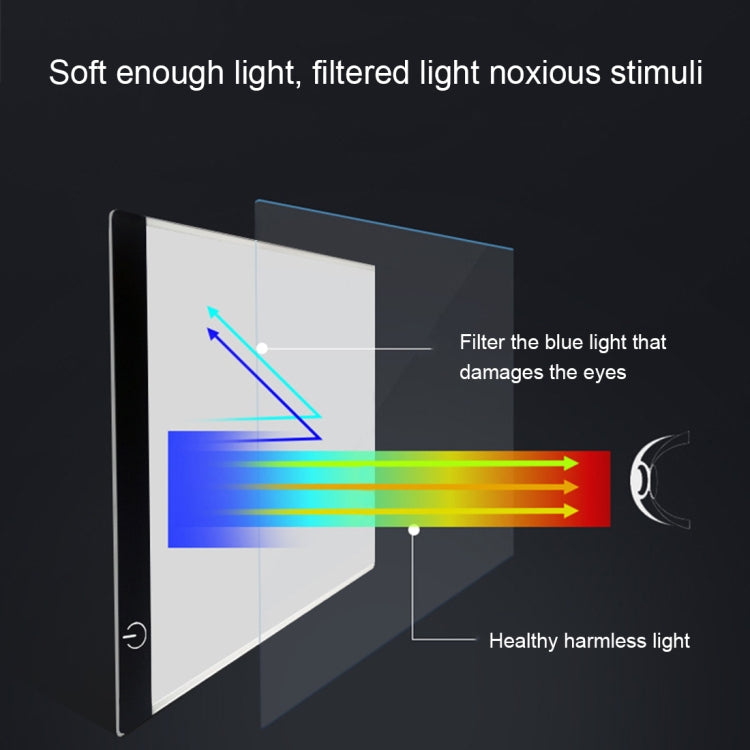 Ultra-thin A4 Size Portable USB LED Artcraft Tracing Light Box Copy Board Brightness Control for Artists Drawing Sketching Animation and X-ray Viewing, Brightness Control – TPU, Ultra-thin
