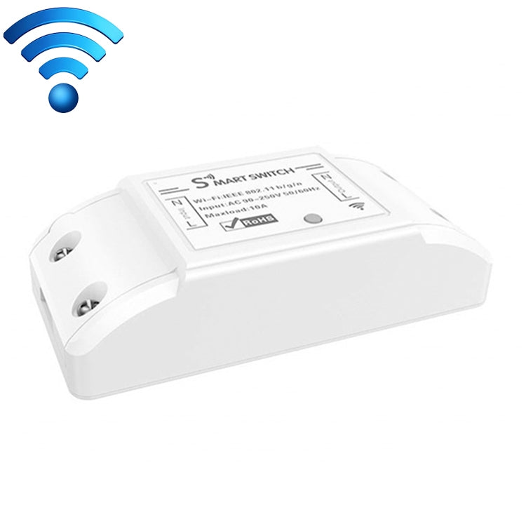 10A Single Channel WiFi Smart Switch Wireless Remote Control Module Works with Alexa & Google Home, AC 90-250V Default Title