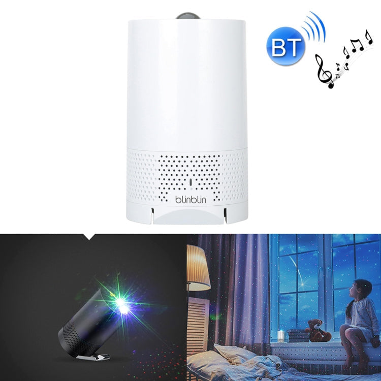 Blinblin Major 1 6W USB Charging Portable RGB Laser Projector Bluetooth Stereo Sound Speaker – Bluetooth White