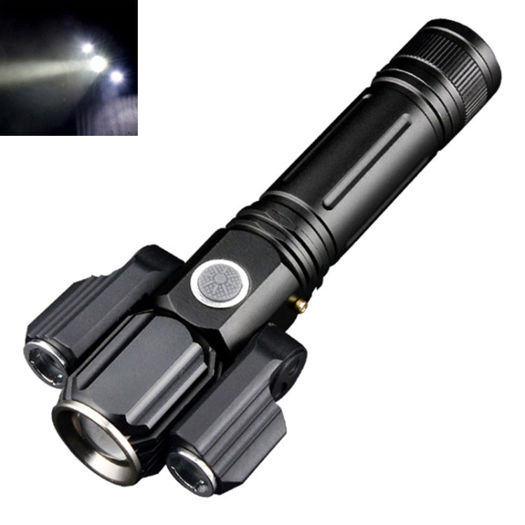 KS-737 USB Charging Waterproof T6+XPE Zoomable LED Flashlight with 4-Modes, KS-737 KS-737