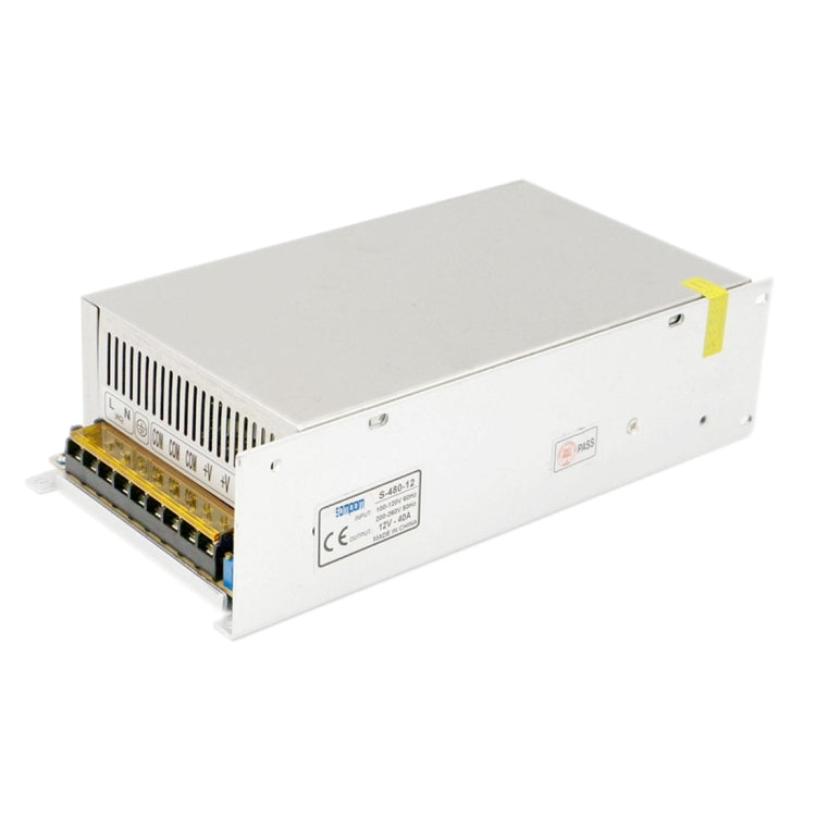 SOMPOM S-480-12 480W 12V 40A Iron Shell Driver LED Light Strip Lighting Monitor Power Supply, 480W 40A 480W 40A