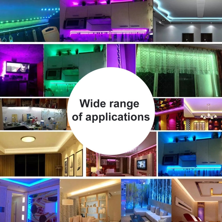 20m 600 LEDs SMD 5050 IP44 Waterproof RGB Light Strip with 24-keys Bluetooth + Music Remote Control, EU Plug, 20m 600 LEDs IP44 – Waterproof, Bluetooth