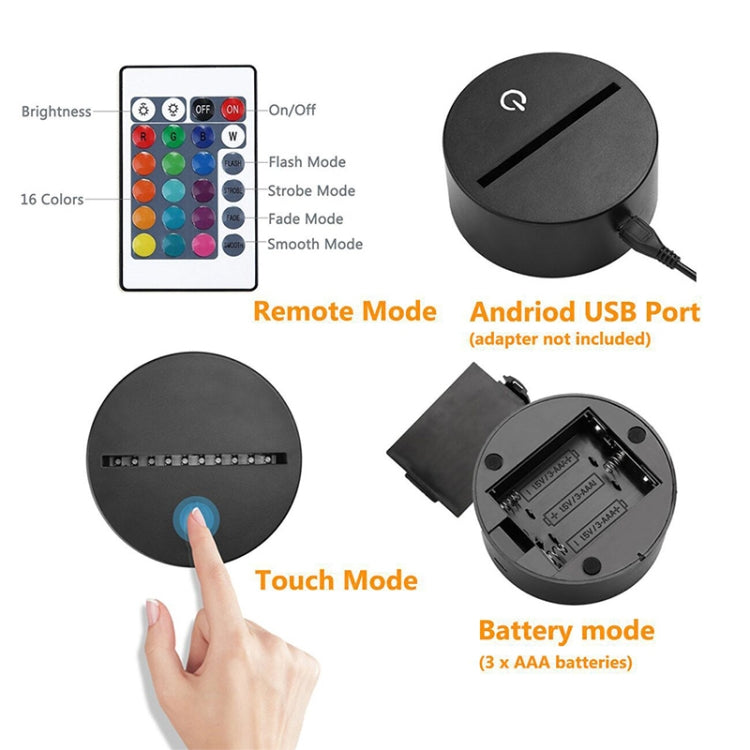Playing Football Shape 3D Colorful LED Vision Light Table Lamp, USB & Battery Version, USB & Battery Version – Durable Build, Easy to Use