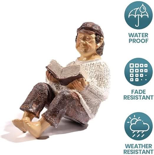 Grandfather Solar Garden Ornament – Light Up Outdoor Garden Statue