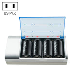 AC 100-240V 4 Slot Battery Charger for AA & AAA & C / D Size Battery, US Plug Default Title