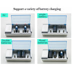 AC 100-240V 4 Slot Battery Charger for AA & AAA & C / D Size Battery, AU Plug