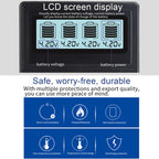 Micro USB 4 Slot Battery Charger for 3.7V Lithium-ion Battery, with LCD Display
