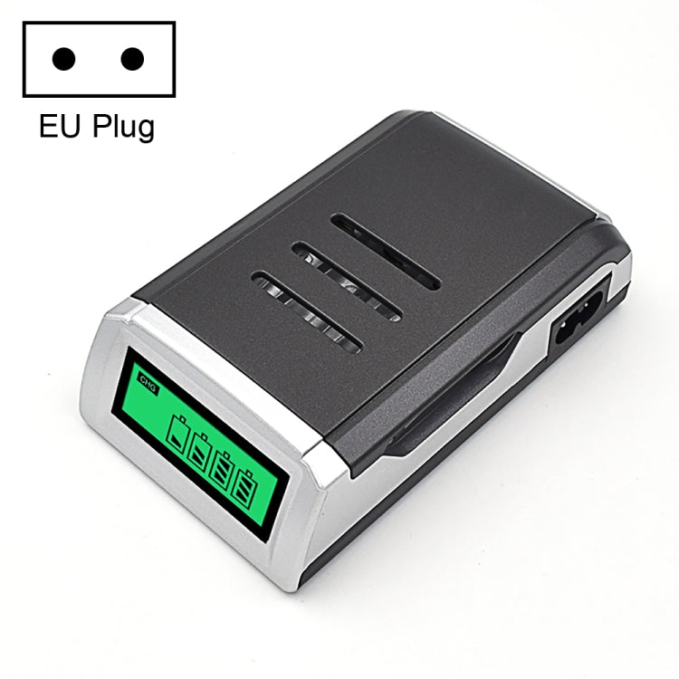 AC 100-240V 4 Slot Battery Charger for AA & AAA Battery, with LCD Display, EU Plug Default Title