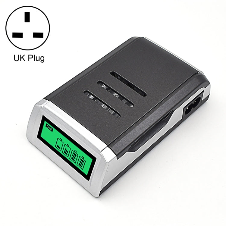 AC 100-240V 4 Slot Battery Charger for AA & AAA Battery, with LCD Display, UK Plug Default Title