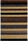 Linea Striped Caramel Washable Rug