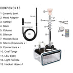 22528-YZH Acrylic Double Pipe Hookah Set