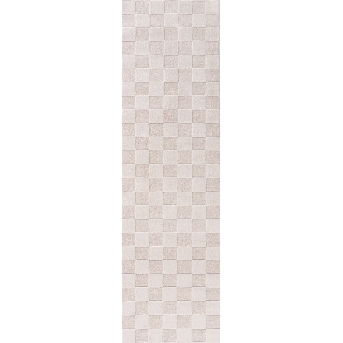 Loft Checkerboard Cream Rug 80X300 cm