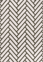 Loft Chevron Green Rug