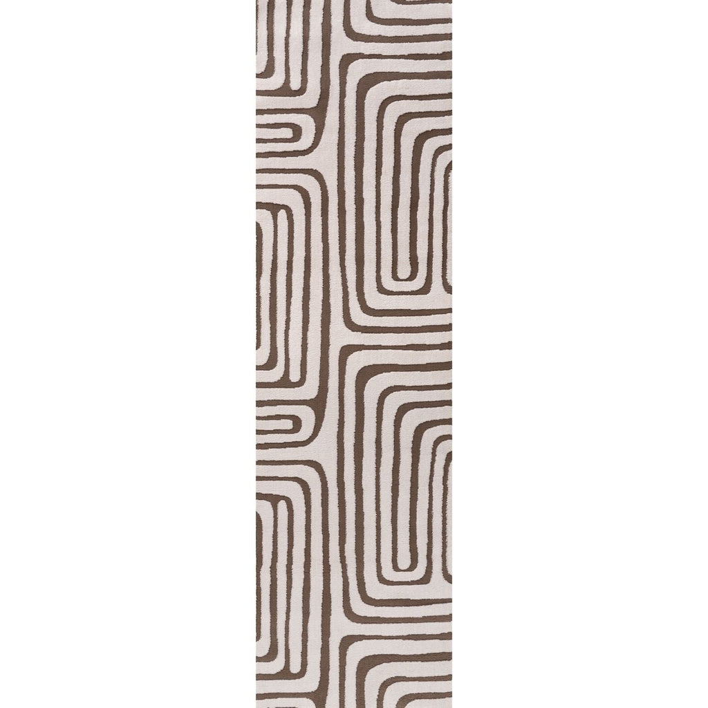 Loft Geometric Brown Rug 80X300 cm