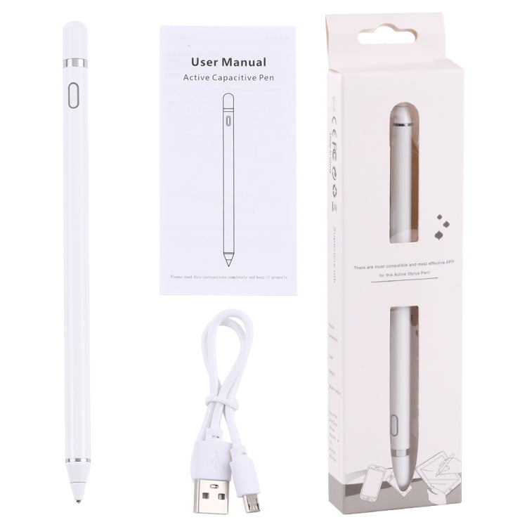 Universal Active Capacitive Stylus Pen(White), Universal White, Universal Black, Universal Red – Bluetooth, Aluminum Alloy