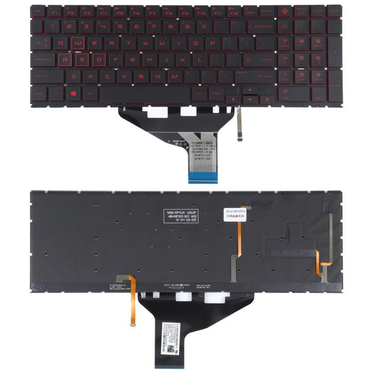 For HP OMEN 15-DC 15-DH 15T-DC 17-CB US Version Keyboard with Red Backlight – Durable Build, Easy to Use Default Title