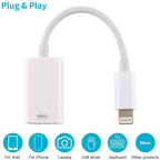 NK102 Adapter – 8 Pin Male to Single USB Female Port Camera Adapter, Support for iOS...