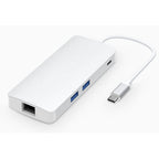 8 in 1 Hub Type-C HUB+ USB-C / Type-C to USB-C / Type-C & HDMI & SD & TF & 2 USB & VGA & Rj45 Adapter – Durable Build, Easy to Use