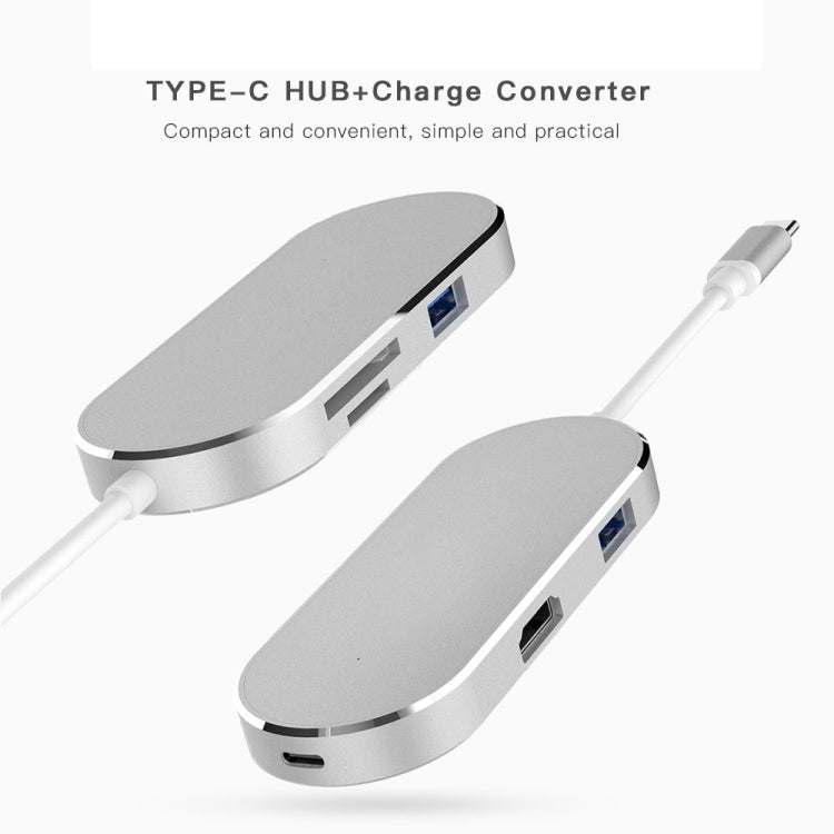 6 in 1 Hub USB-C / Type-C to USB-C / Type-C & HDMI & SD & TF & 2 USB Adapter – TPU