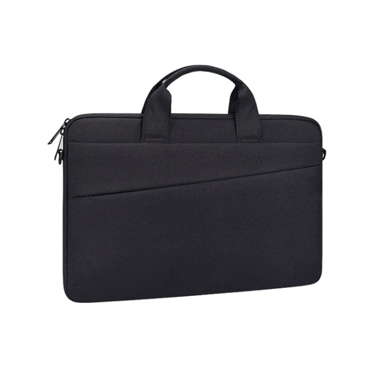 ST03S 15.4 inch Double Side Pockets Wearable Oxford Cloth Soft Handle Portable Laptop Tablet Bag, 15.4 inch Black, 15.4 inch Pink, 15.4 inch Grey, 15.4 inch Deep Space Gray, 15.4 inch Navy Blue – Durable Build, Easy to Use 15.4 inch Black Black