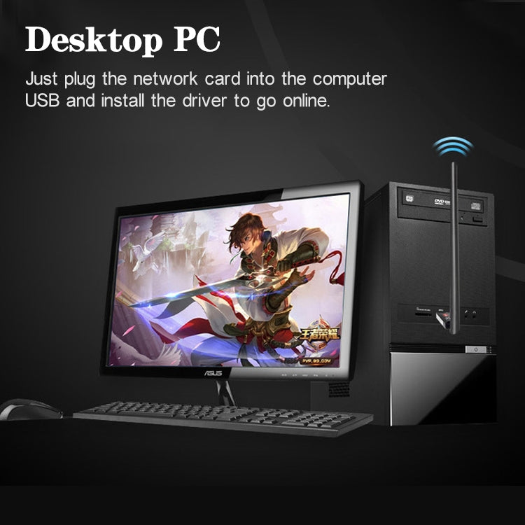 600Mbps 2.4GHz + 5Hz AC Dual Band USB WIFI Adapter with Antenna – Durable Build, Easy to Use