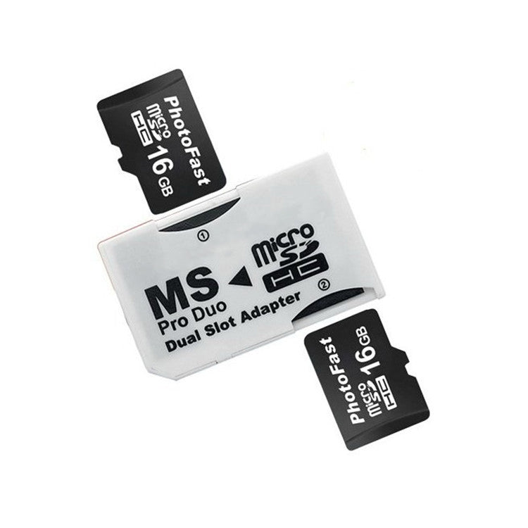 CR-5400 Dual Slot Micro SDHC(TF) to MS PRO Duo Adapter, Total Supported Capacity: 64GB, CR-5400 – Durable Build, Easy to Use