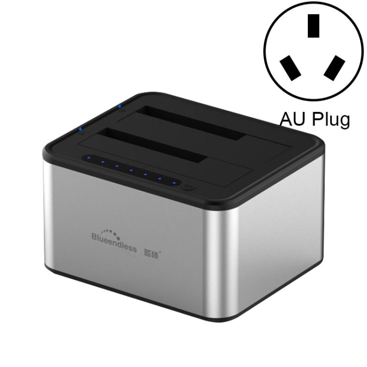 Blueendless 2.5 / 3.5 inch SATA USB 3.0 2 Bay Offline Copy Hard Drive Dock – Durable Build, Easy to Use AU Plug