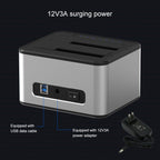 Blueendless 2.5 / 3.5 inch SATA USB 3.0 2 Bay Offline Copy Hard Drive Dock – Durable Build, Easy to Use