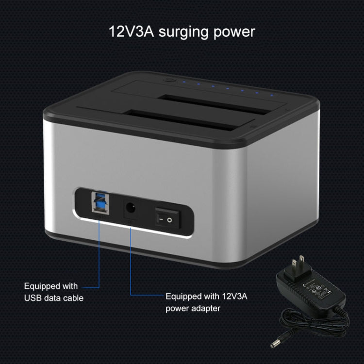 Blueendless 2.5 / 3.5 inch SATA USB 3.0 2 Bay Offline Copy Hard Drive Dock – Durable Build, Easy to Use