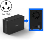 Blueendless USB-B Interface 3.5 inch 2 Bay RAID Combination Array HDD External Enclosure, USB-B – Wear-resistant, Aluminum Alloy USB-B AU Plug