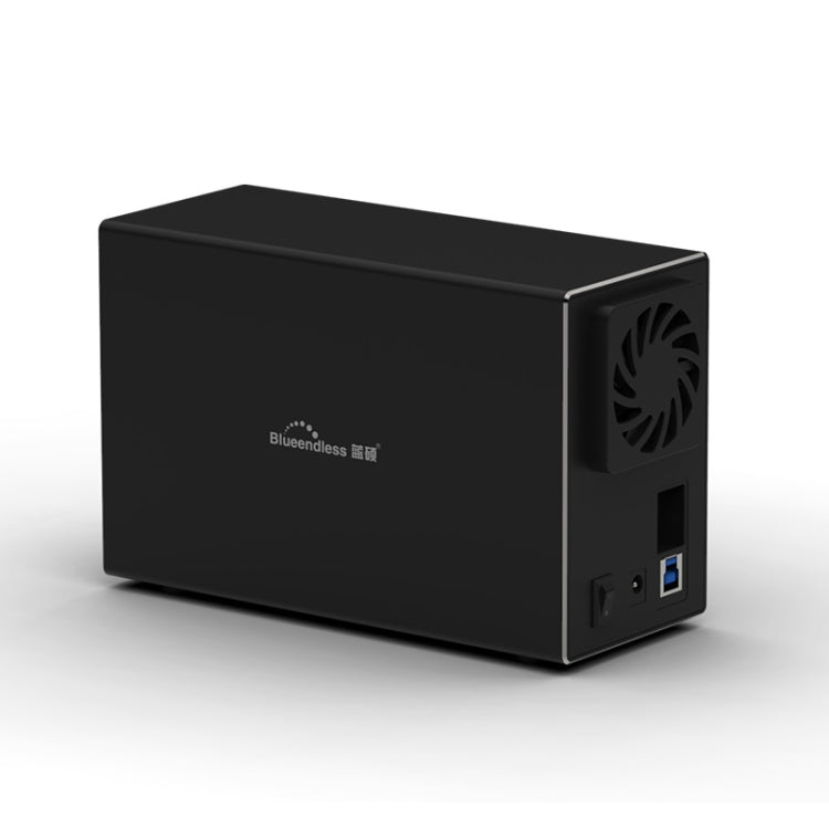 Blueendless USB-B Interface 3.5 inch 2 Bay RAID Combination Array HDD External Enclosure, USB-B – Wear-resistant, Aluminum Alloy