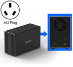 Blueendless Type-C / USB-C Interface 3.5 inch 2 Bay RAID Combination Array HDD External Enclosure, Type-C – Wear-resistant, Aluminum Alloy Type-C AU Plug