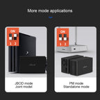 Blueendless Type-C / USB-C Interface 3.5 inch 2 Bay RAID Combination Array HDD External Enclosure, Type-C – Wear-resistant, Aluminum Alloy