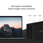Blueendless Type-C / USB-C Interface 3.5 inch 2 Bay RAID Combination Array HDD External Enclosure, Type-C – Wear-resistant, Aluminum Alloy