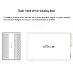 Blueendless Type-C / USB-C Interface 3.5 inch 2 Bay RAID Combination Array HDD External Enclosure, Type-C – Wear-resistant, Aluminum Alloy
