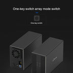 Blueendless Type-C / USB-C Interface 3.5 inch 2 Bay RAID Combination Array HDD External Enclosure, Type-C – Wear-resistant, Aluminum Alloy
