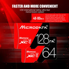 MICRODATA 16GB High Speed U1 Red and Black TF(Micro SD) Memory Card, 16GB – Waterproof, Magnetic