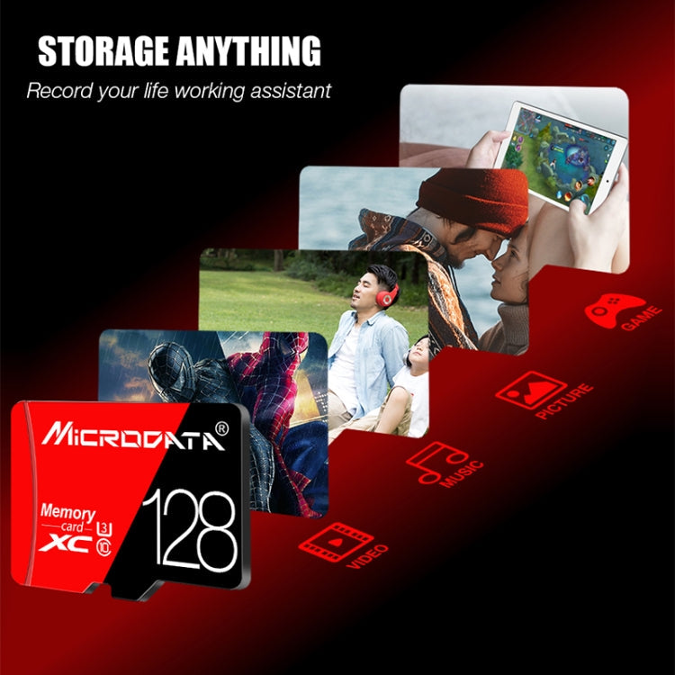 MICRODATA 16GB High Speed U1 Red and Black TF(Micro SD) Memory Card, 16GB – Waterproof, Magnetic