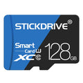 STICKDRIVE 128GB High Speed U3 Blue and Black TF(Micro SD) Memory Card, 128GB – Waterproof, Magnetic 128GB