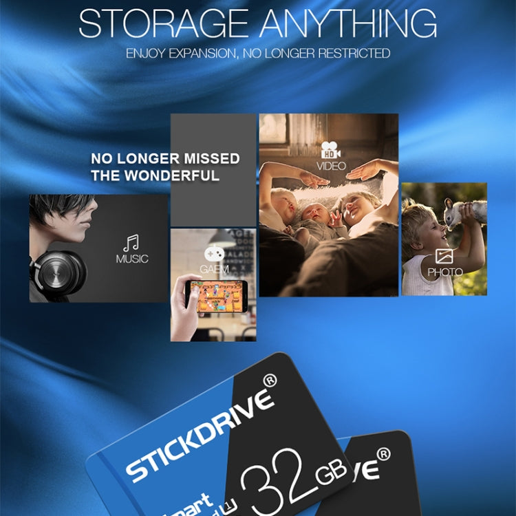 STICKDRIVE 128GB High Speed U3 Blue and Black TF(Micro SD) Memory Card, 128GB – Waterproof, Magnetic