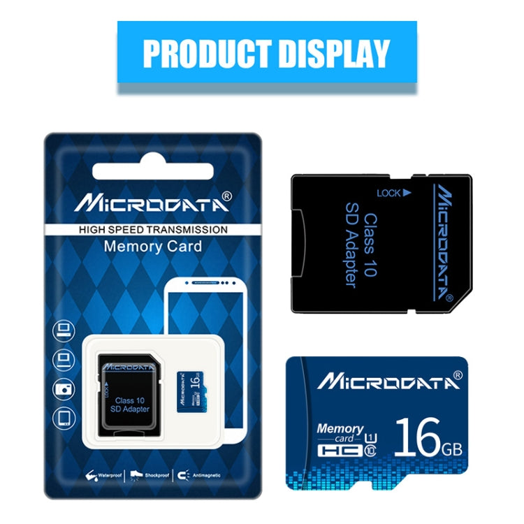 MICRODATA 16GB U1 Blue TF(Micro SD) Memory Card, 16GB – Durable Build, Easy to Use