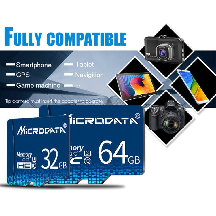 MICRODATA 64GB U3 Blue TF(Micro SD) Memory Card, 64GB – Durable Build, Easy to Use