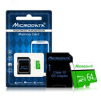 MICRODATA 64GB U3 Green and White TF(Micro SD) Memory Card, 64GB – Durable Build, Easy to Use