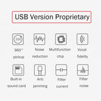 Compatible with PC / Mac for Live Broadcast, Show, KTV, etc., BK USB Port/Black, BK USB Port/Red, BK USB Port/White