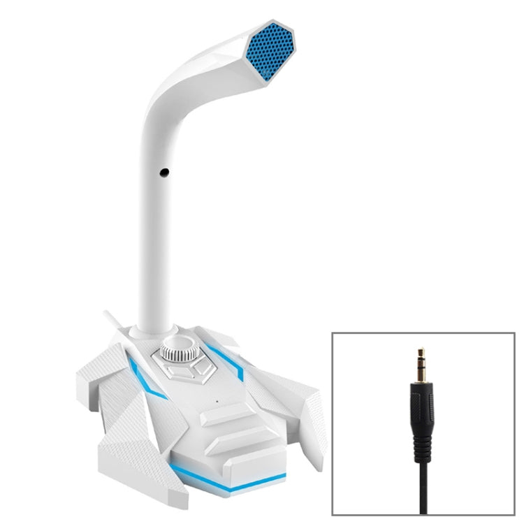 GK Desktop 3.5mm Wired Dual Mic Condenser Microphone, Compatible with PC / Mac for Live Broadcast, Show, KTV, etc., GK 3.5mm Port/White, GK 3.5mm Port/Red GK 3.5mm Port White White