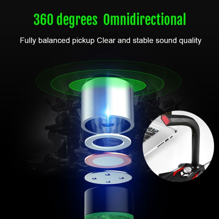 GK Desktop 3.5mm Wired Dual Mic Condenser Microphone, Compatible with PC / Mac for Live Broadcast, Show, KTV, etc., GK 3.5mm Port/White, GK 3.5mm Port/Red